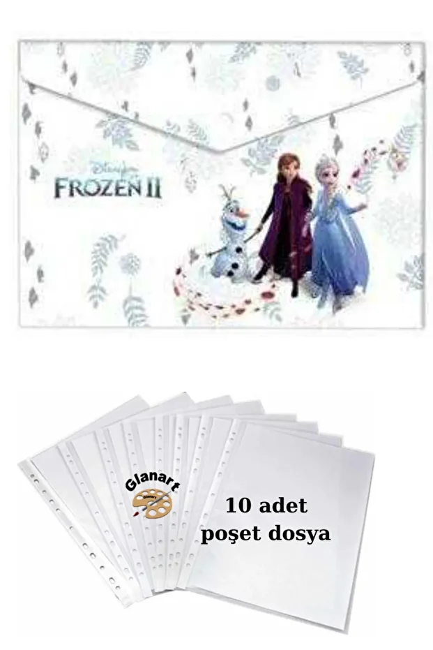 a4 boy çıt çıt  ödev dosyası +10' lu poşet dosya - 1