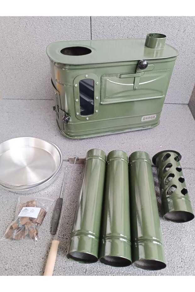 gencocamping camlı fırınlı kamp sobası - 2