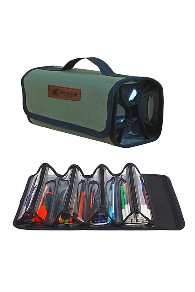 Apex x-case pen bag xc-11 khaki with four compartments (price is for 1 piece)
