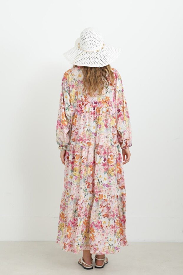 Çiçek desenli elbise - 3