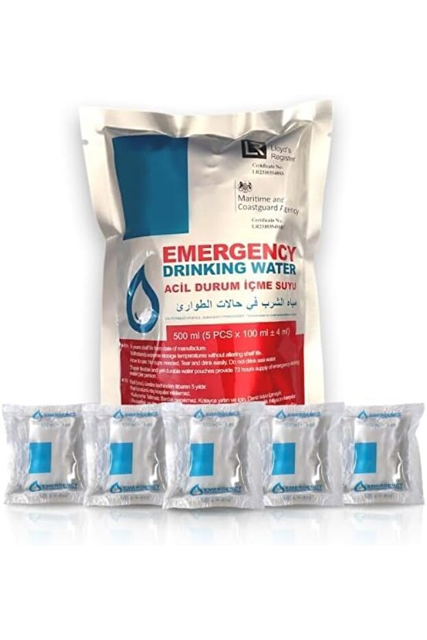 5 Yıl Raf Ömrü ile Acil Durum,Afet Ve Deprem Suyu, (1 KOLİ) (10 Paket x 500 ml.) - 3