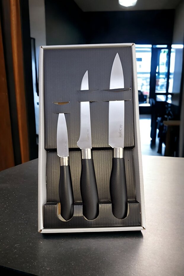 3'lü Bıçak Seti Siyah - 3