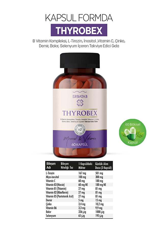 Thyrobex Multivitamin & Mineral 60 Kapsül - 7