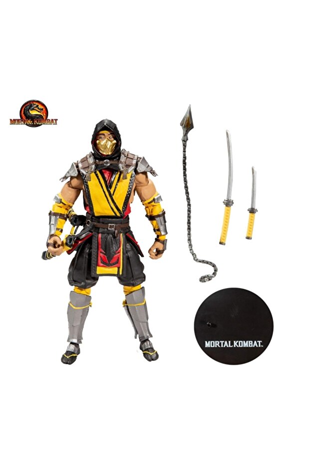 with box 01 Game Mortal Kombat Sub Zero Scorpion 7" Articulated Joints Moveable Action Figure Toys 1 - 1