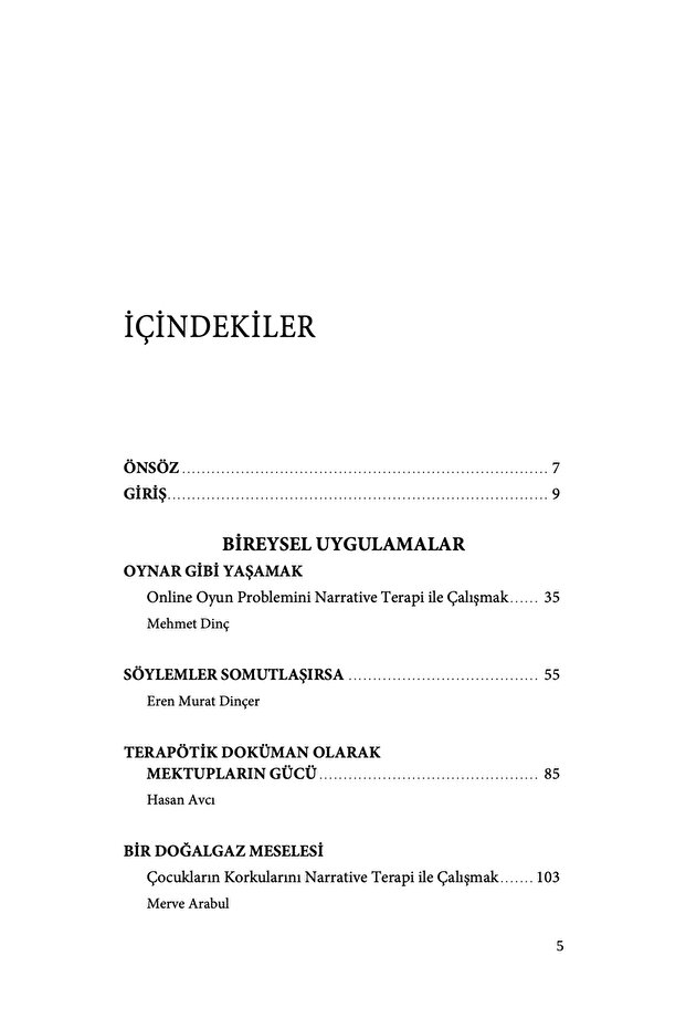 Narrative Terapi Uygulamaları - Mehmet Dinç - Eren Murat Dinçer - 3