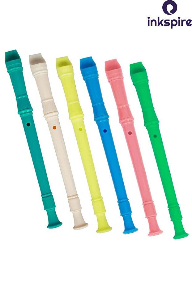 Kaliteli Blok Flüt 1 Adet Abs Plastik 8 Delikli Dikey Fülüt 3 Parça Net ve Yüksek Ses Kalitesi - 5