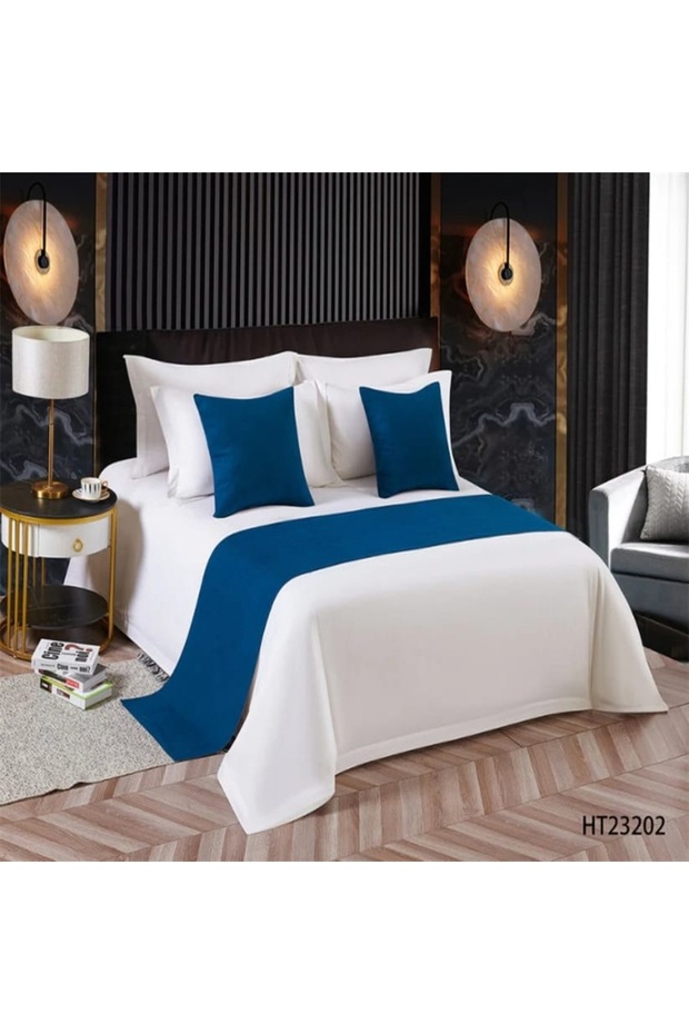 Macragge Blue Bed Runner (Emperor Bed) and Cushion Cover Set