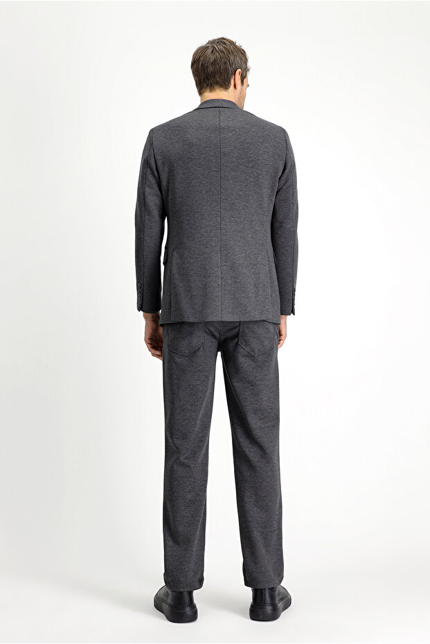 Regular Fit Classic Patterned Knitted Jacket - 4