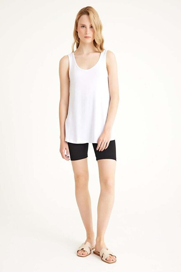 2 Adet A Kesim Rahat Kalıp Basic Kalın Askılı Atlet Tişört - 3