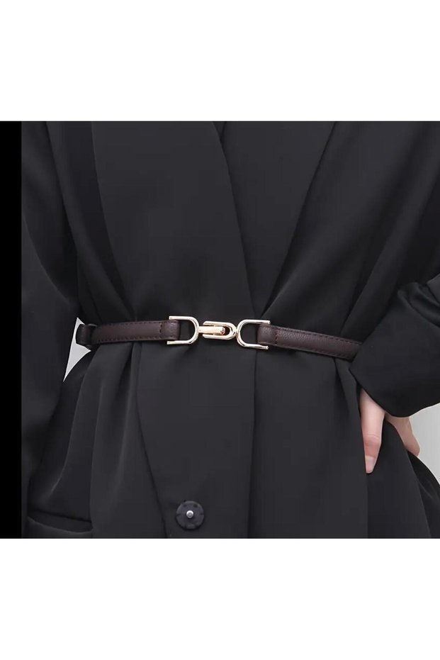 Bitter Coffee Mechanism Adjustable Size Women's Belt Trouser Belt Dress Belt Shirt Belt