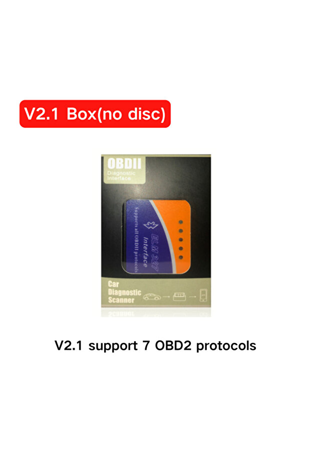 جهاز قراءة رموز OBD2 ELM327 مزود بتقنية بلوتوث V2.1، إصدار 1.5/2.1، أدوات تشخيص السيارات لنظامي التشغيل أندرويد وiOS