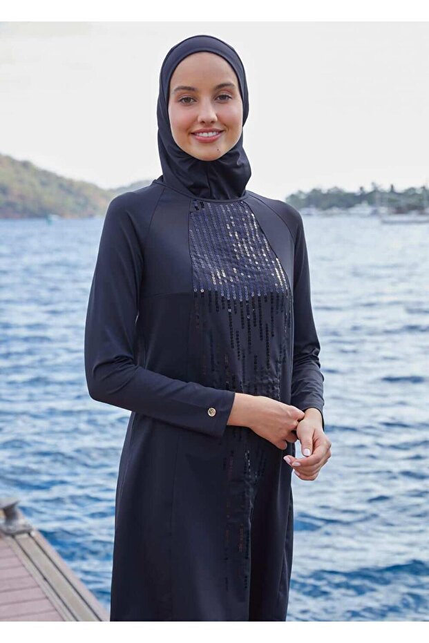 Kapalı Mayo Üstü- Pul İşlemeli - 7