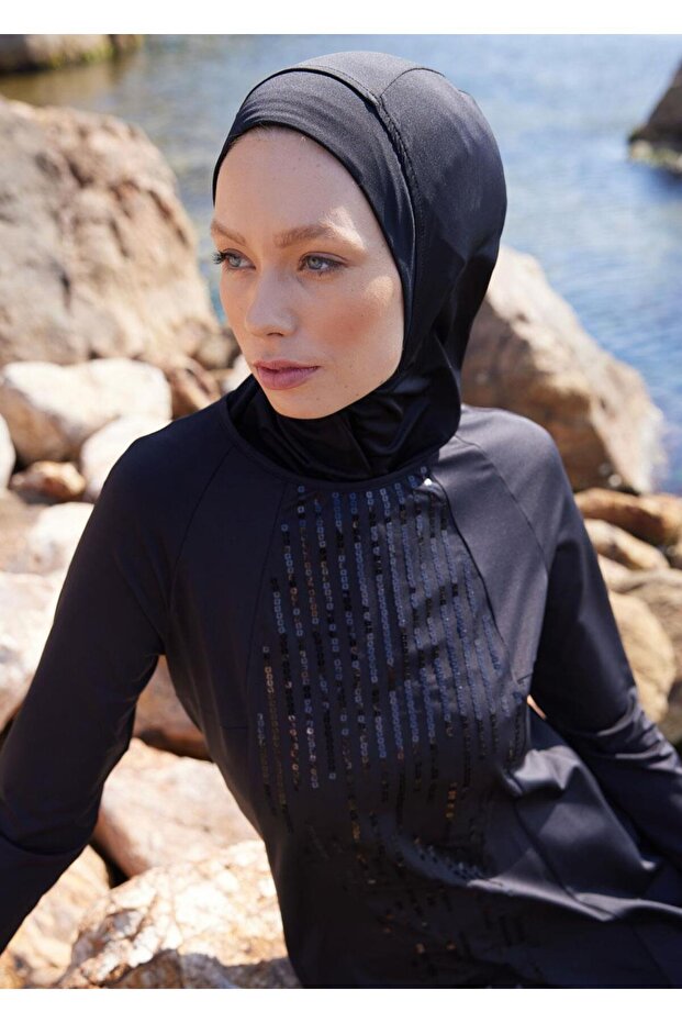 Kapalı Mayo Üstü- Pul İşlemeli - 1