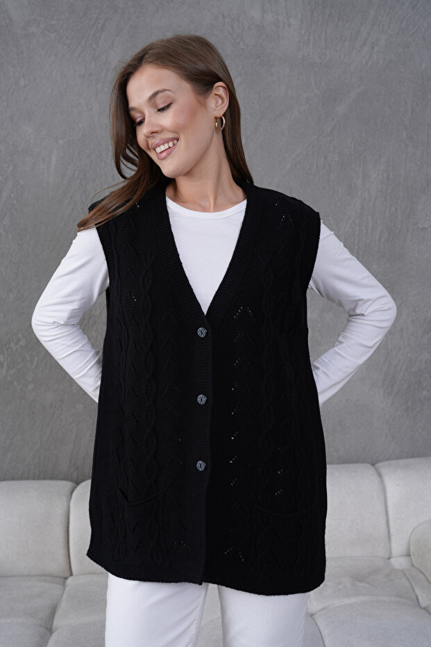 Triko Yün Yelek - 5