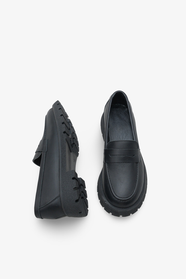 kadın hakiki deri loefar yüksek taban günlük ayakkabı mery - 2