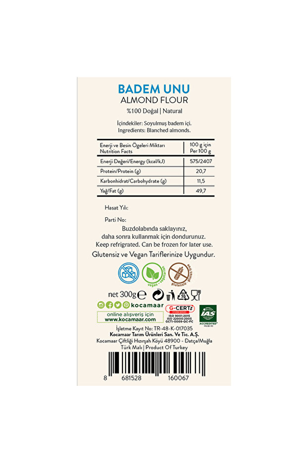 Badem Unu 300 g - 2