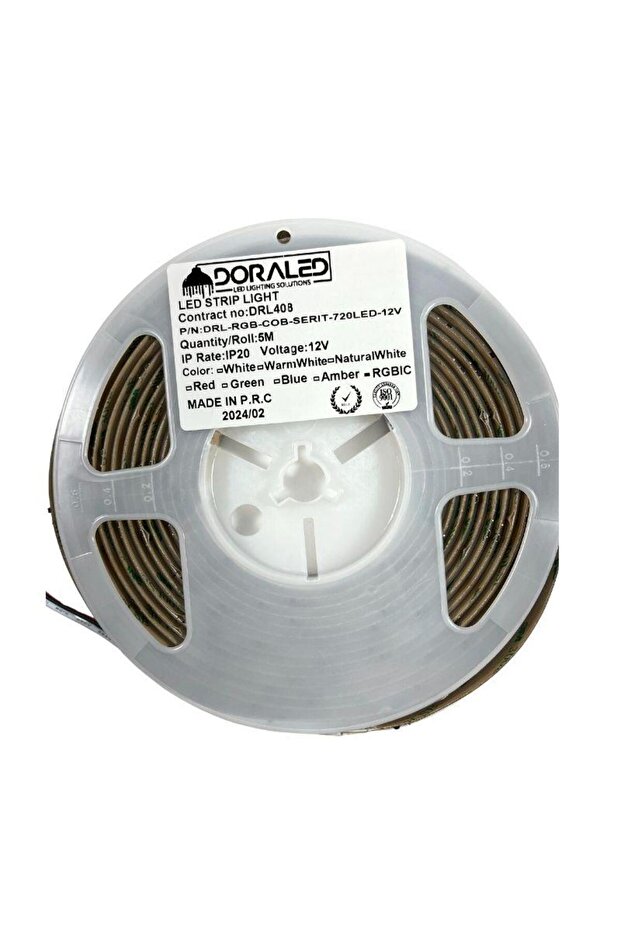 12V 12MM WS2811 RGB Pixel Cob Şerit Led 720 Ledli IP20 5M - 7