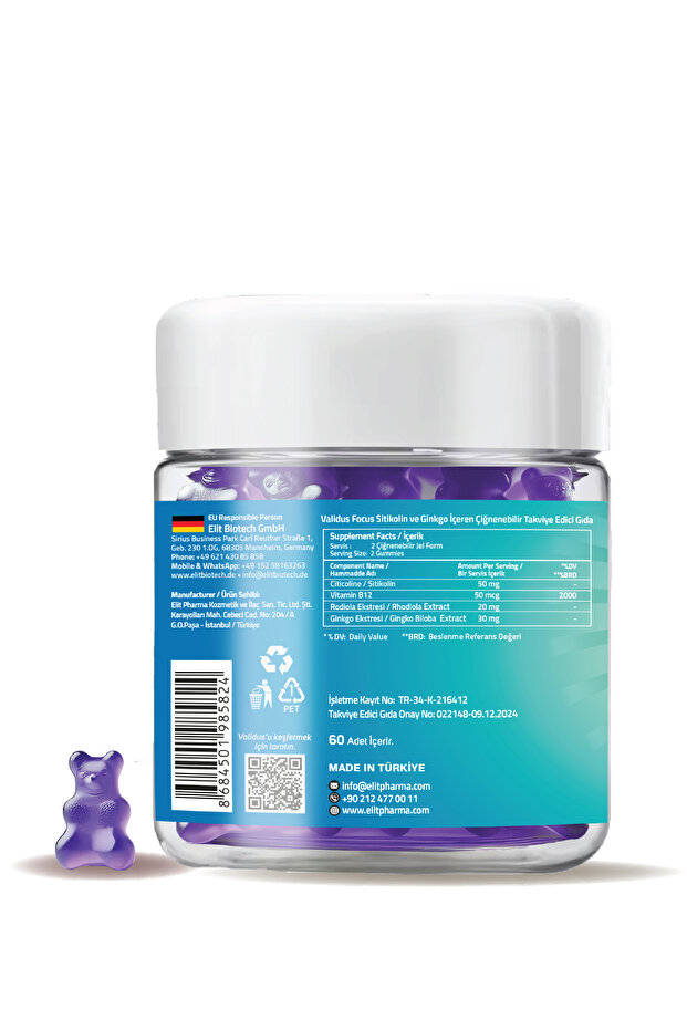 Focus (SİTİKOLİN) 60 Gummies - 2