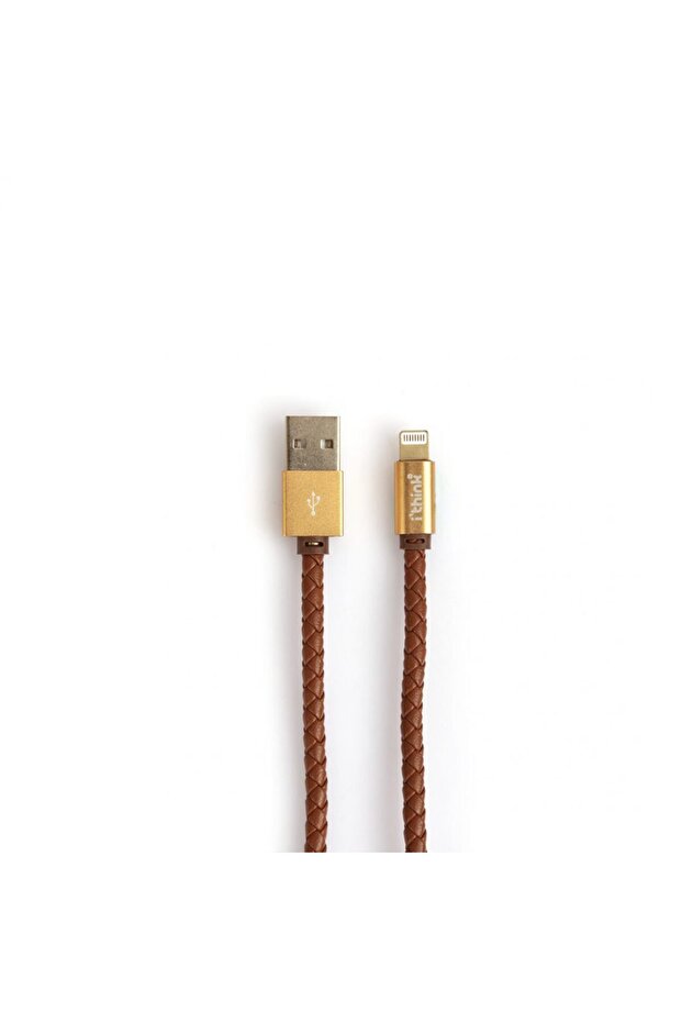 "Ithnk K25M Deri Kaplama Gold Hızlı Şarj ve Data Kablosu - Micro USB" - 2