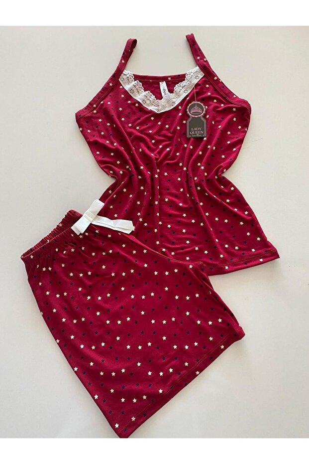 ring viskon şortlu pijama takımı - 3