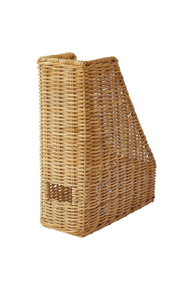Rattan Filing Rack Natural MeridianDukkan Filing Organizer Home-Office 25x30x10 Cm