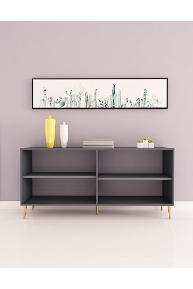 Lara Konsol | Antrasit - Antrasit - 5