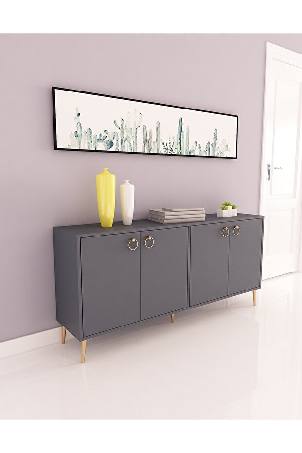 Lara Konsol | Antrasit - Antrasit - 2