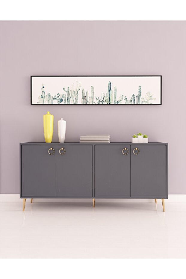 Lara Konsol | Antrasit - Antrasit - 1