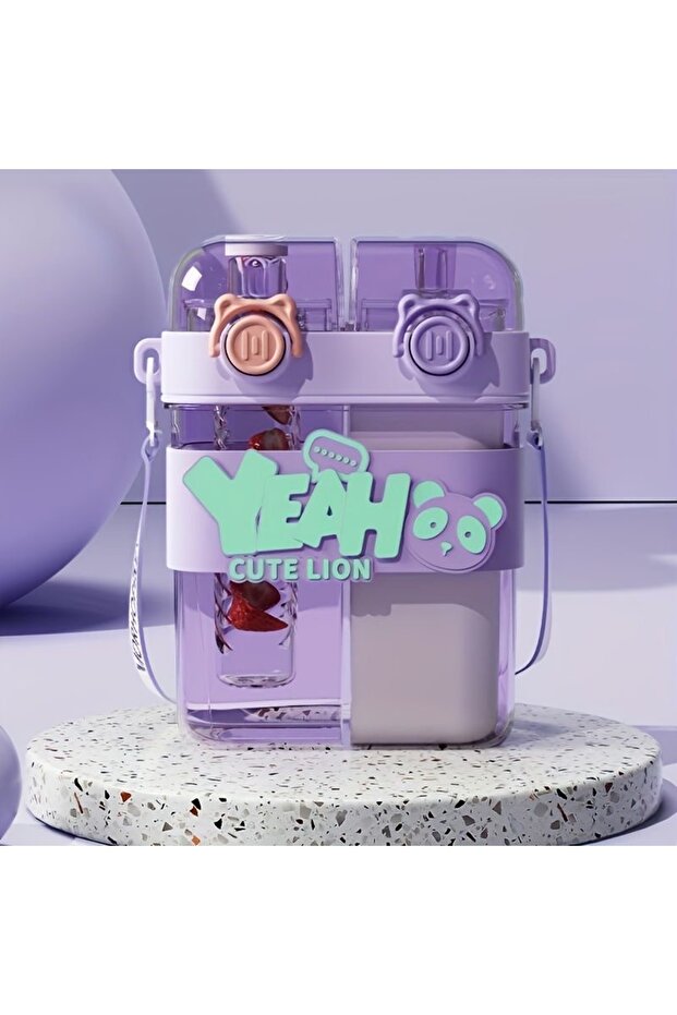 2 Compartment School Water Bottle with Hanger Models Eli̇ra Buckle
