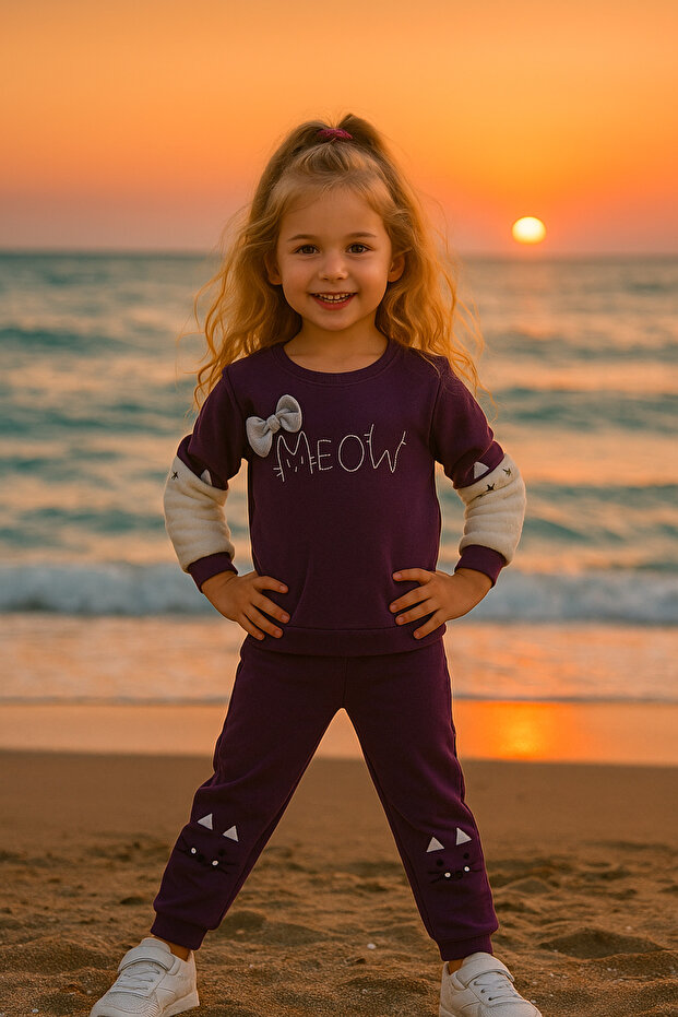 Meow Vezena Set za devojčice - 1