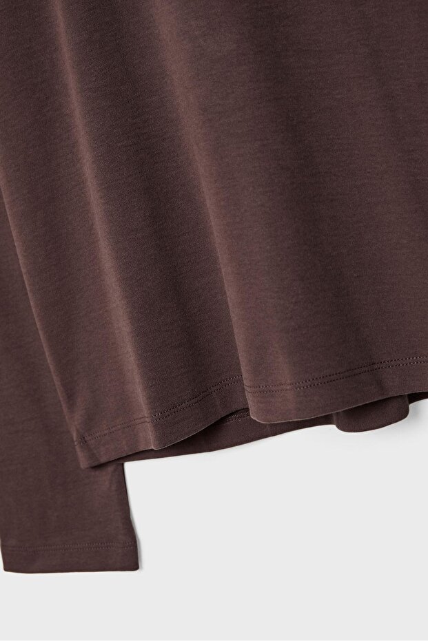 Normal Kesim Pamuklu Basic Tişört - 8