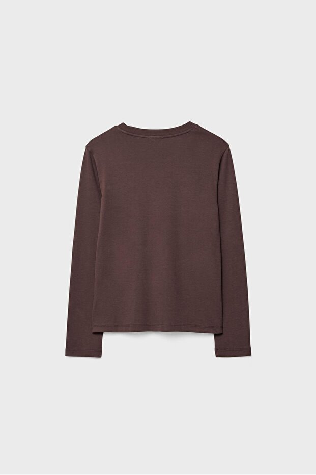 Normal Kesim Pamuklu Basic Tişört - 7