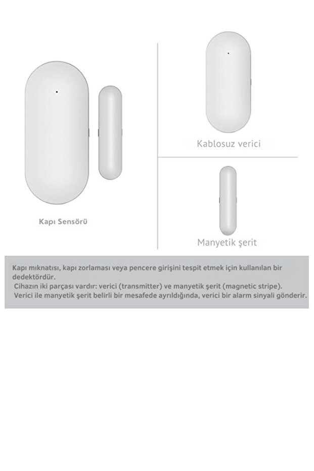 OBİEM Güvenlik Alarm Sistemleri Kapı/Pencere Sensörü(Tek Başına Çalışmaz, Alarm Paneline Eklenir) - 2