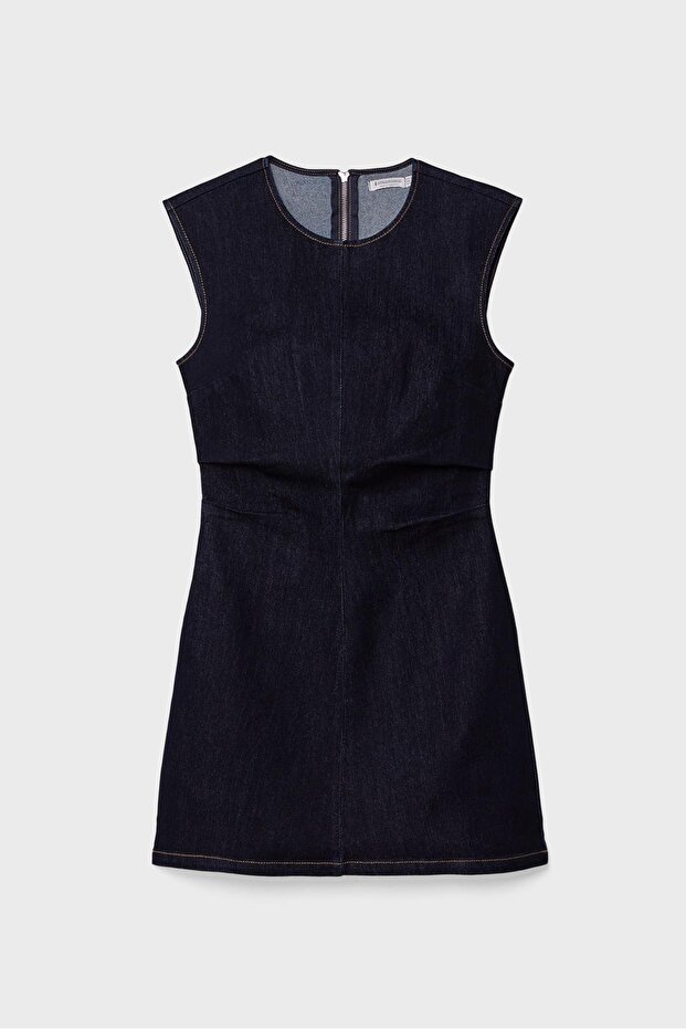 Denim kısa elbise - 6