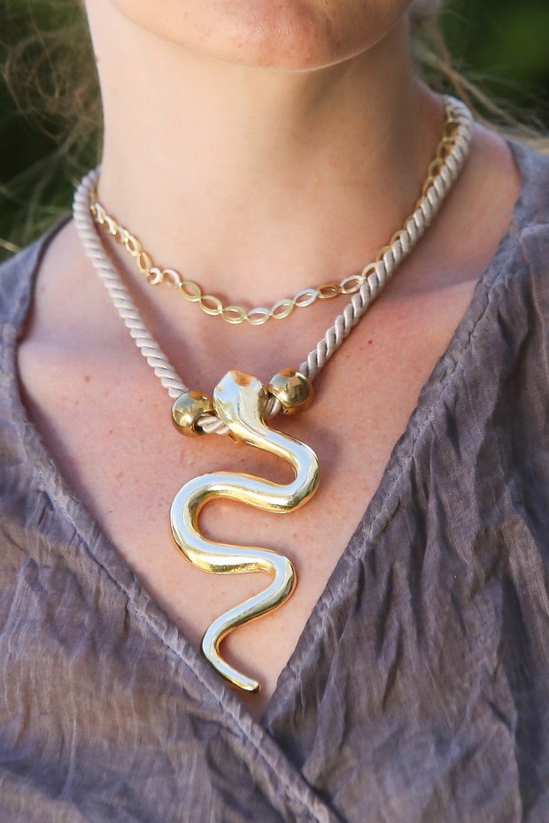 Snake Object Design Necklace
