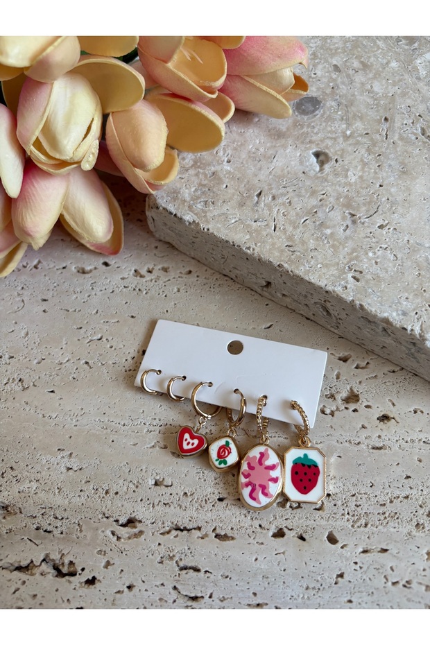 Zra Model Multiple Earrings - 1