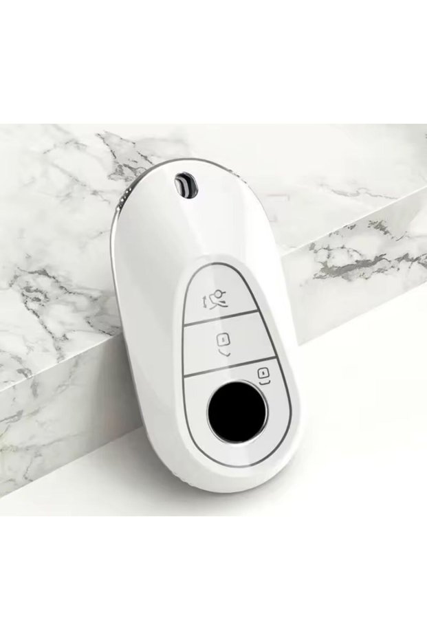 For Mercedes Benz C S W206 W223 S350 C260 C300 S400 S450 S500 White/Silver Key Case 2.Please Refer to the Picture