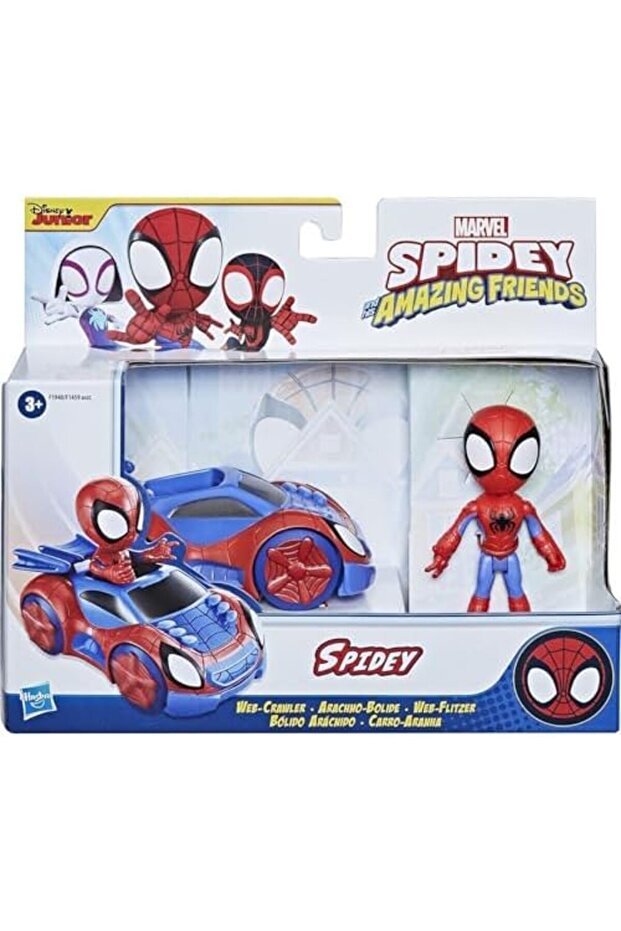 Spidey and His Amazing Friends Spidey Action Figure And Web-Crawler Vehicle, For Kids Ages 3