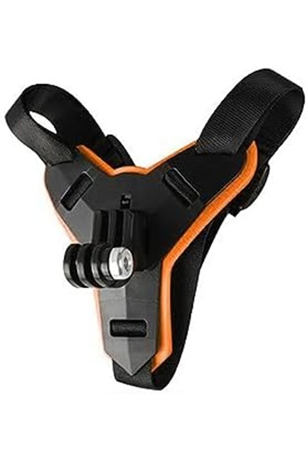 Full Face Helmet Chin Camera Mount Strap -Orange