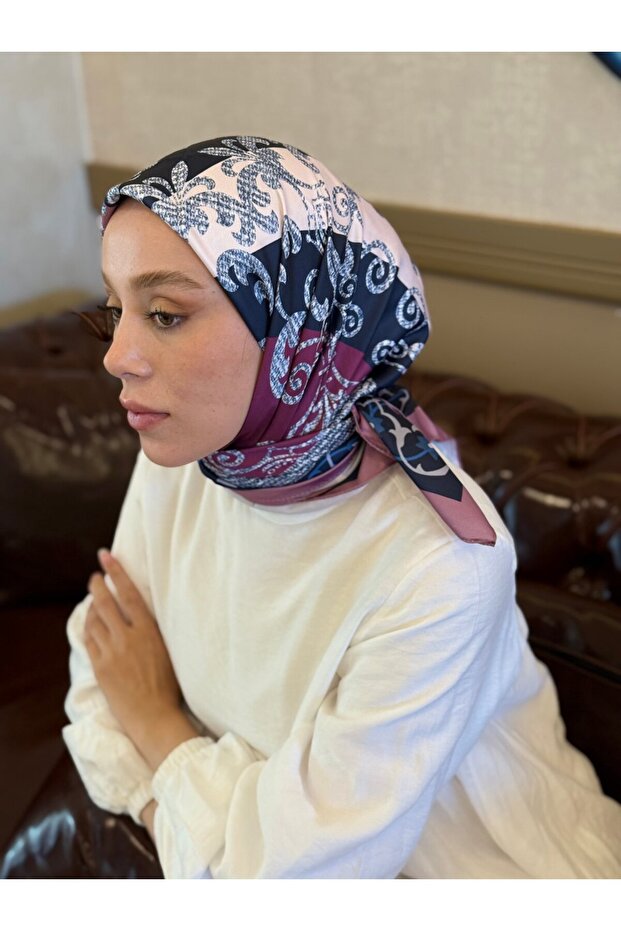 وشاح من نسيج قطني منقوش من مونارك - 2