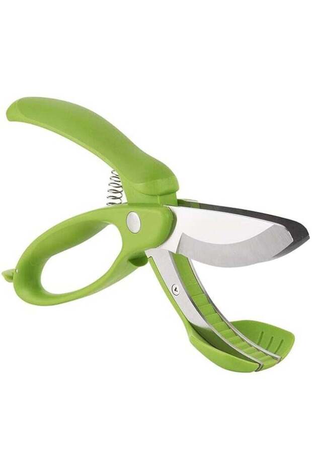 Toss and Chop Salad Tongs, Stainless Steel - Multi-Function Salad Servers for Easy Tossing, Choppin - 1