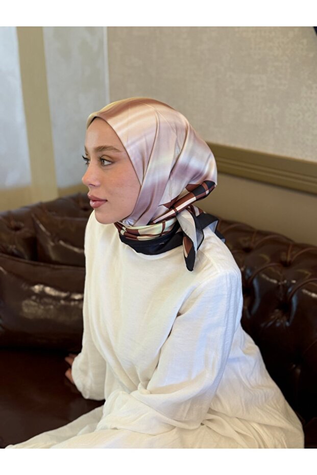 Lattice Pattern Twill Scarf - 3