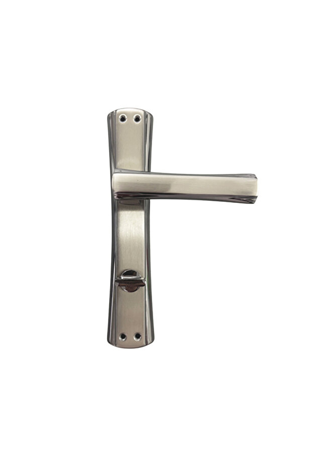 Venedik Açmalı Füme Saten Oda Kapı Kolu-Kolay Montaj, Iç Kapı Kolu, Modern Kapı Kolu (1 Takım)-SOL - 1