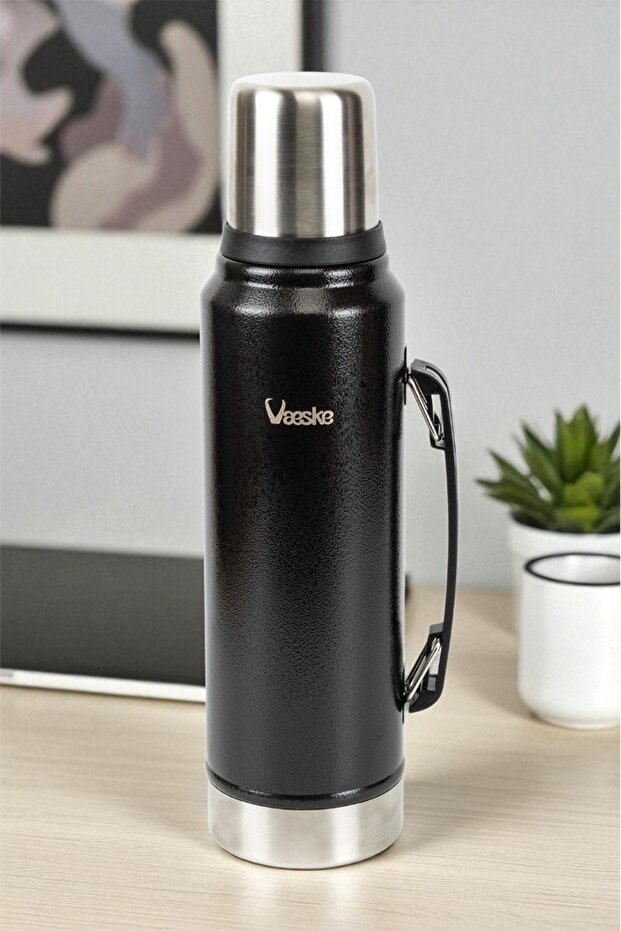 "VAESKE 1300 ML PASLANMAZ ÇELİK BÜYÜK BOY TERMOS - "SICAK & SOĞUK İÇECEK TERMOSU" - 6