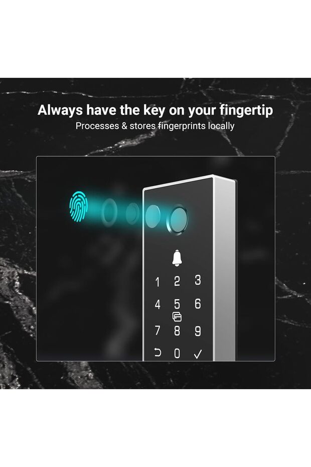 DL03 PRO Smart Rim Lock - Bluetooth & Wi-Fi Enabled, Multi-Method Keyless Entry. - 6