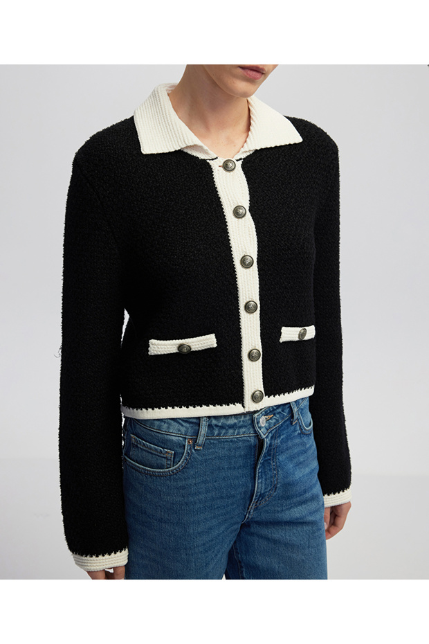 Colorblock triko hırka - 5