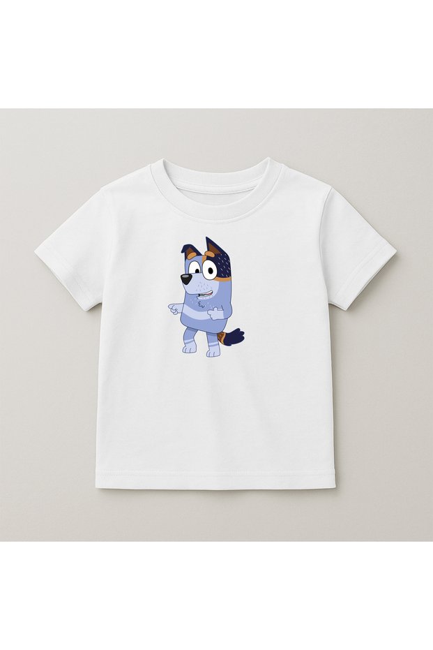 Bluey Crew Neck 100% Cotton Printed Short Sleeve Children's and Teenage T-Shirt