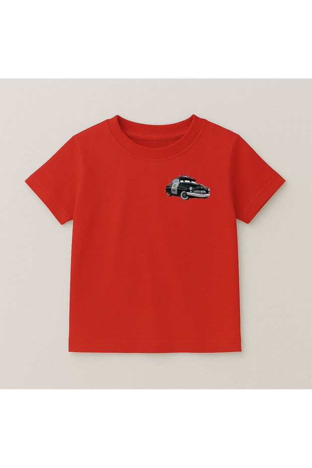 Cars Crew Neck 100% Cotton Printed Short Sleeve Children's and Teenage T-Shirt