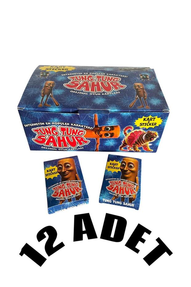 Thung Thung Sahur Playing Cards Sticker Cheerful Fun Characters 12 Mini Boxes