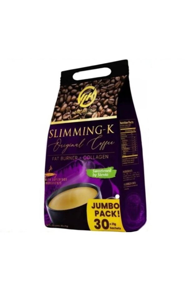 Slimming-K Original Coffee Fat Burner + Collagen Mix Drink Jumbo Pack – 21g x 30 Sachets